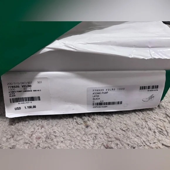 Bottega Veneta Black Leather Slingback Heels with Gold Buckle - Picture 6 of 13